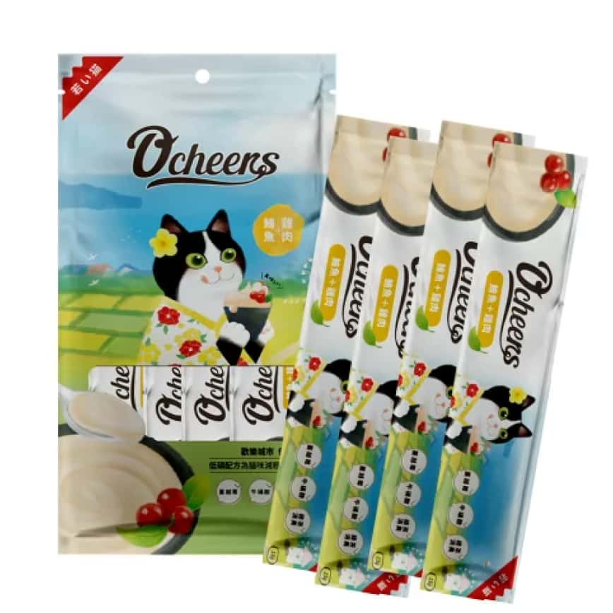 O'cheers 歡樂城市 貓零食 肉泥餐包 鮪魚雞肉 15g 4本入 (OCH0010) TBS (圖片2)