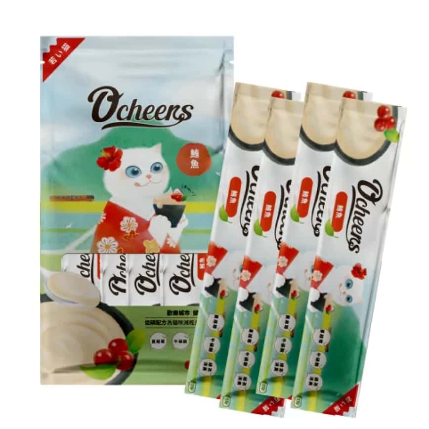O'cheers 歡樂城市 貓零食 肉泥餐包 鮪魚 15g 4本入 (OCH0009) TBS (圖片2)