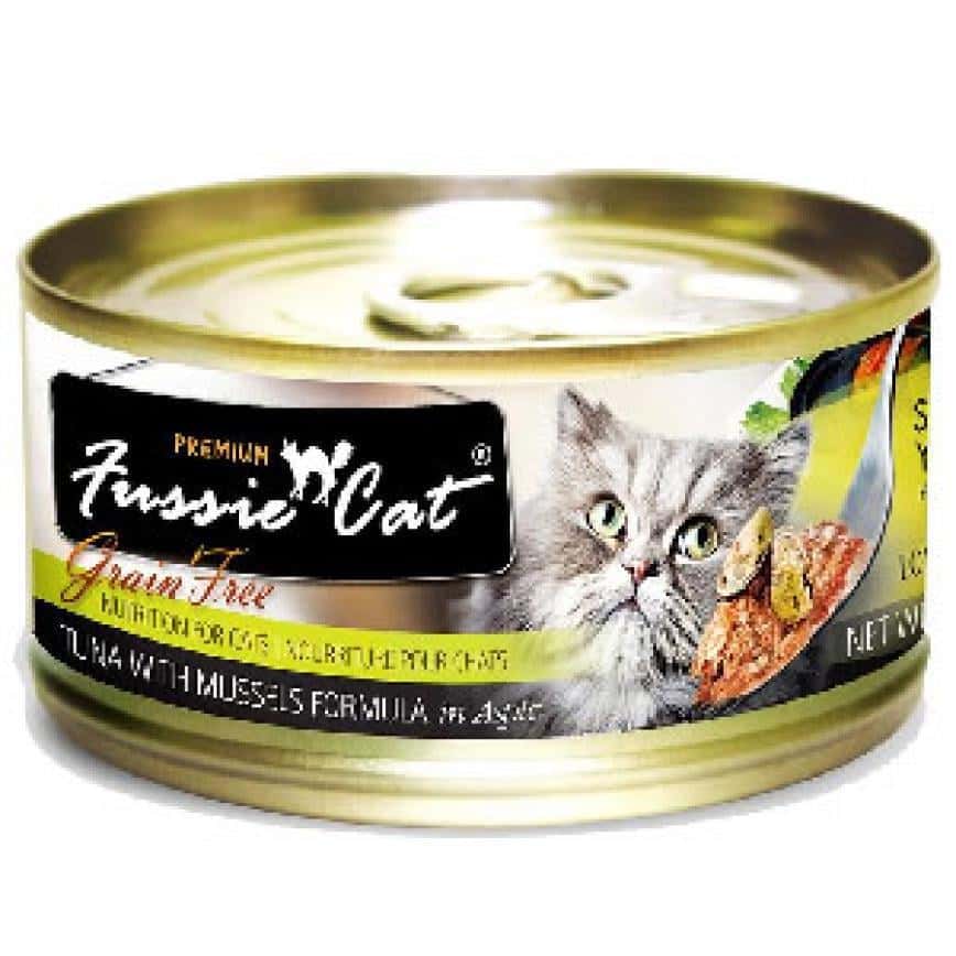 Fussie Cat 貓罐頭 黑鑽 吞拿魚+青口 Tuna with Mussels Formula in Aspic 80g (黑) (FU-LBC) (圖片2)