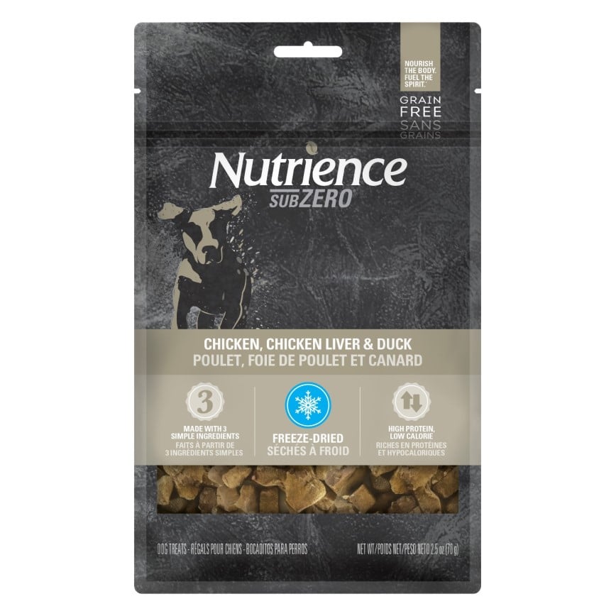 Nutrience SUBZERO 狗零食 凍乾脫水狗小食 鮮雞肉、雞肝、鴨 70g (D6520) (圖片2)