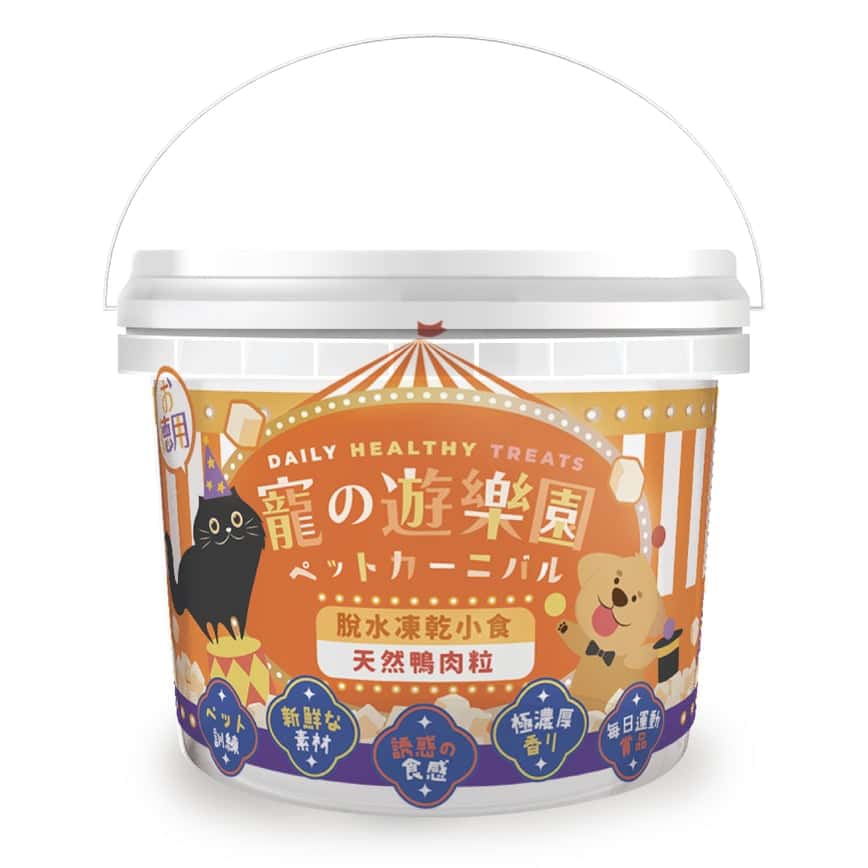 寵之遊樂園 高級凍乾滋味桶裝 鴨肉粒 150g (貓犬用) (圖片2)