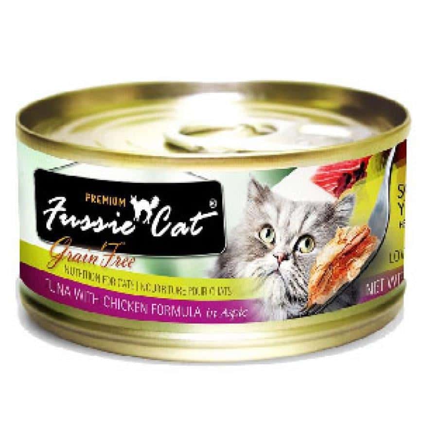 Fussie Cat 貓罐頭 黑鑽 吞拿魚+雞肉 Tuna with Chicken 80g Formula in Aspic (紫紅) (FU-YLC) (圖片2)