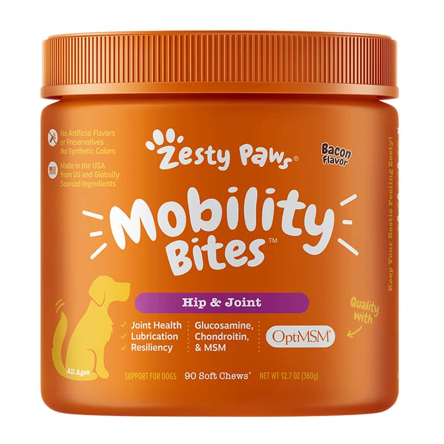 Zesty Paws 關節護理咀嚼軟粒 煙肉味 MOBILITY BITES BACON 9OCT JAR (003270) (圖片2)