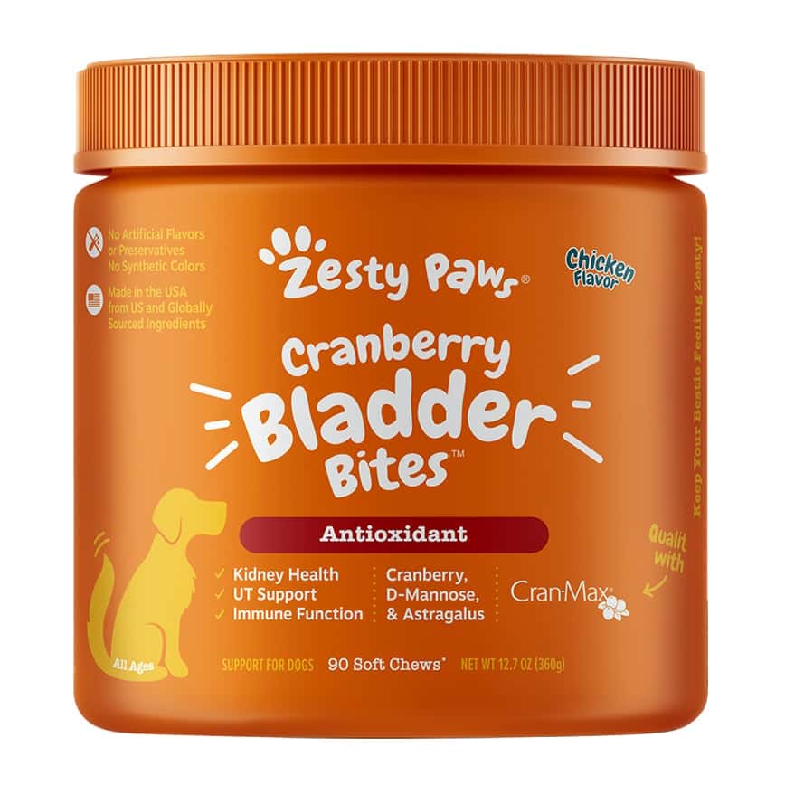 Zesty Paws 蔓越莓咀嚼軟粒 CRANBERRY BITES CHICKEN 90CT JAR (003273) (圖片2)