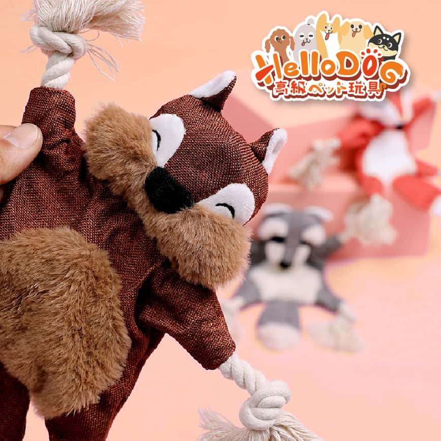 HelloDOG 玩具嚴選 狗狗拉扯毛絨動物朋友 1件 (隨機款) (圖片2)