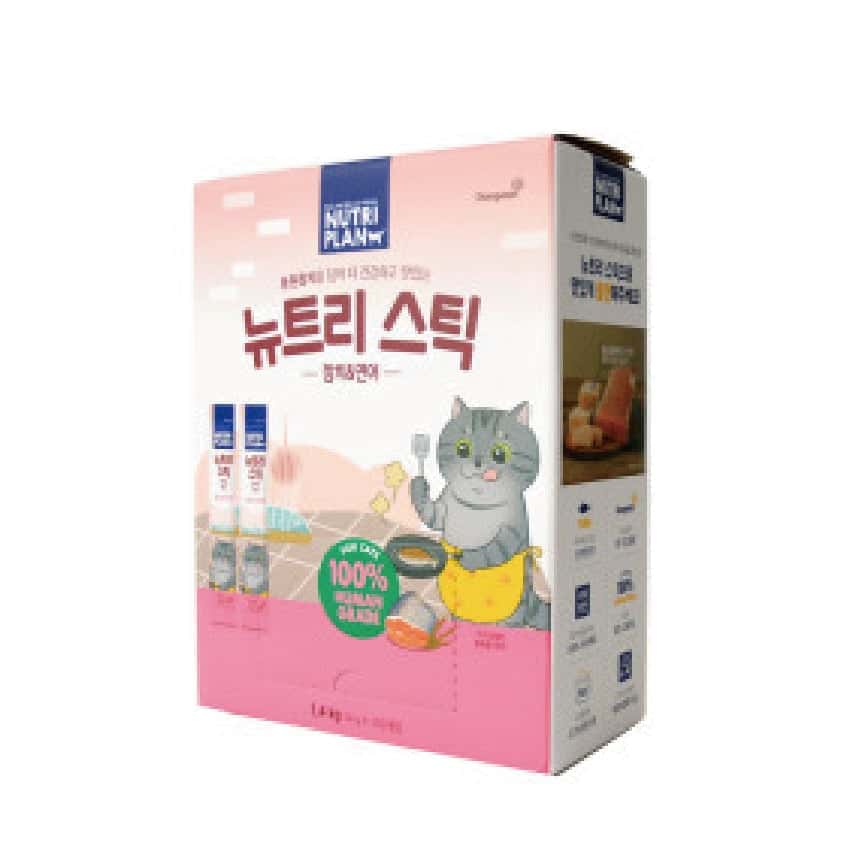 Nutriplan 貓肉泥 營養企劃 韓國肉泥餐包 三文魚及吞拿魚 14g 100本 (64796) (FK CIAO) - 限時優惠 (圖片2)