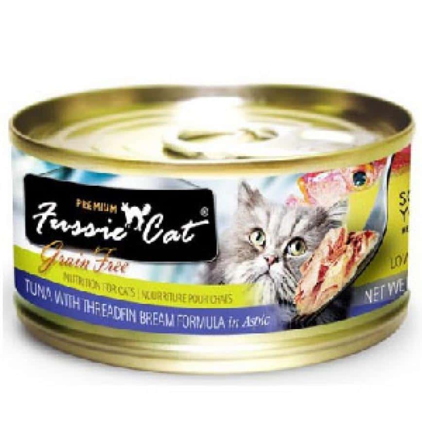 Fussie Cat 貓罐頭 黑鑽 吞拿魚+鯛魚 Tuna with Threadfin Bream Formula in Aspic 80g (紫) (FU-TBC) (圖片2)