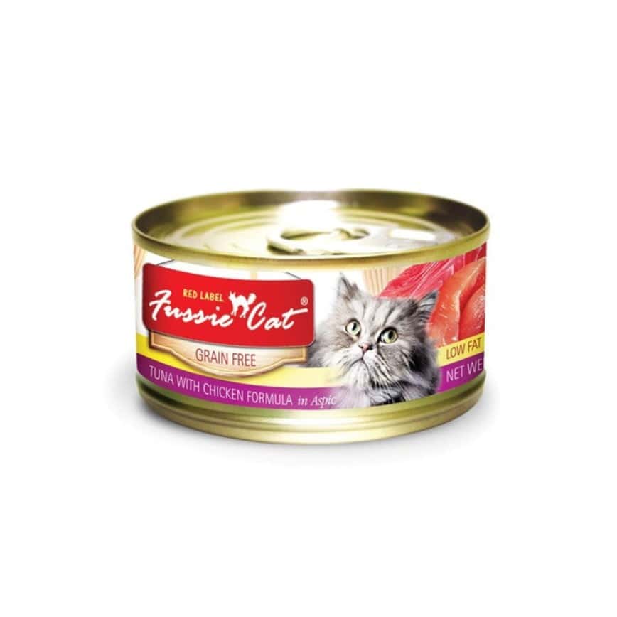 Fussie Cat 貓罐頭 紅鑽 吞拿魚+雞肉 80g (FUR-YLC) (圖片2)
