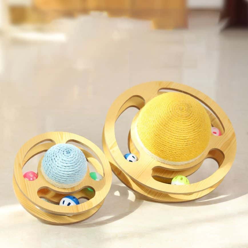 HelloDOG 玩具嚴選 貓玩具 小行星不倒翁耐磨貓抓板 1件 (圖片2)