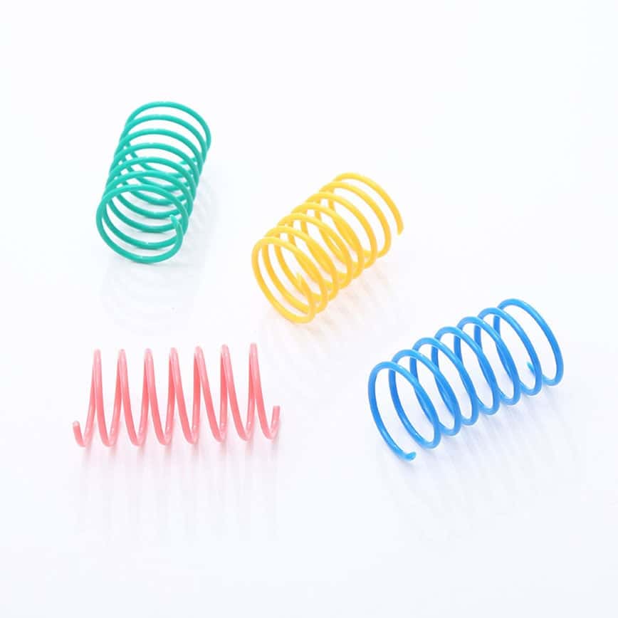 HelloDOG 玩具嚴選 貓玩具彩色彈簧 1個 (顏色隨機) (圖片2)