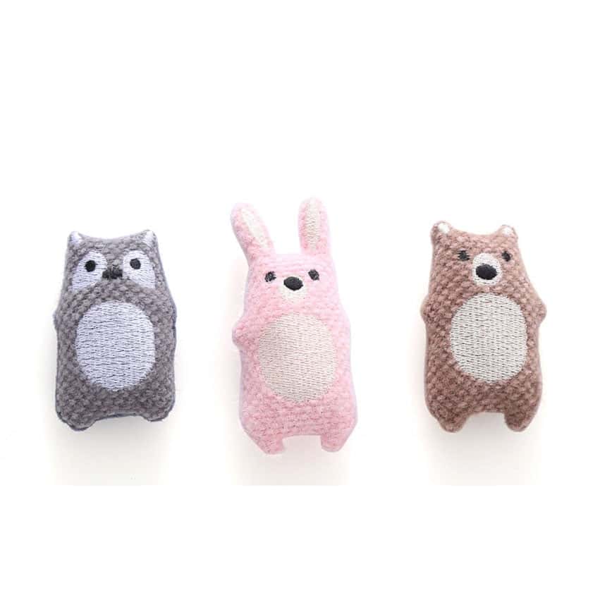 HelloDOG 玩具嚴選 絨毛貓薄荷玩具 小兔小熊浣熊 1個 (隨機款) (圖片2)