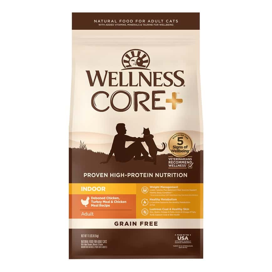 WELLNESS CORE 貓糧 無穀物 室內貓專用配方 去骨雞肉及火雞 2lb (金) (8836) (圖片2)