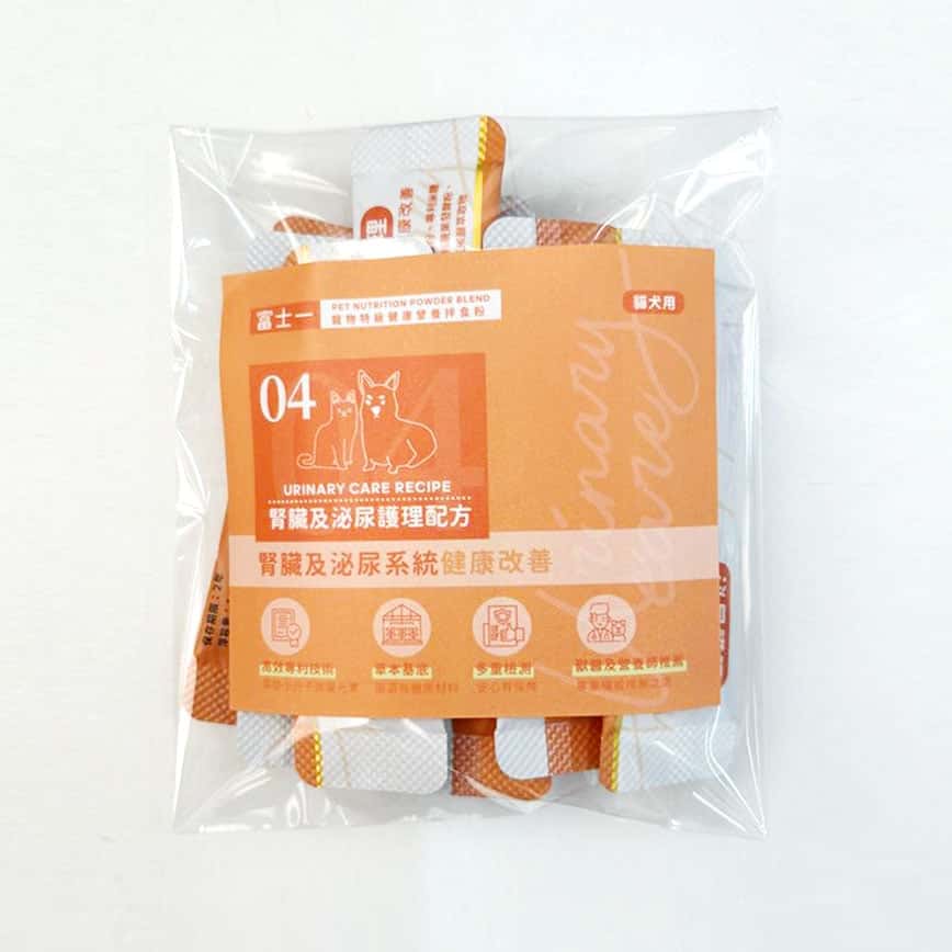 富士一 寵物嚴選特級健康營養拌食粉 腎臟及泌尿護理配方 10條裝 (台灣製) 夾袋 (圖片2)