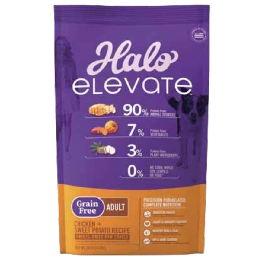 HALO 狗糧 成犬無穀糧 雞肉甜薯配方 20lb (51120) (新包裝) (圖片2)