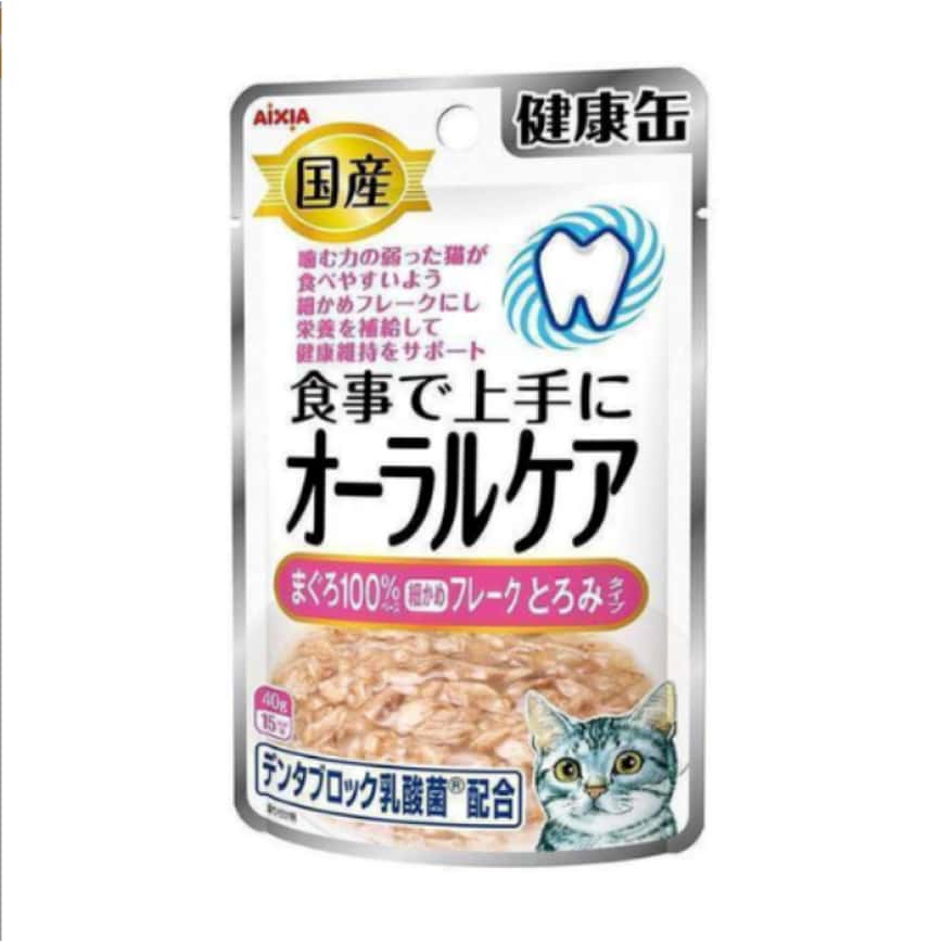 AIXIA 愛喜雅 貓濕糧 健康缶口腔護理系列 吞拿魚(片狀) 40g (KZJ-10) (圖片2)