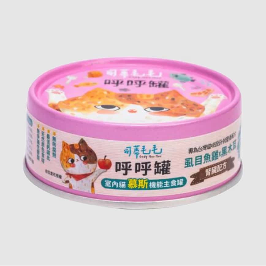 可蒂毛毛 貓罐頭 機能主食呼呼罐 虱目魚雞+黑木耳 腎臟配方 80g (CM-0024) (圖片2)