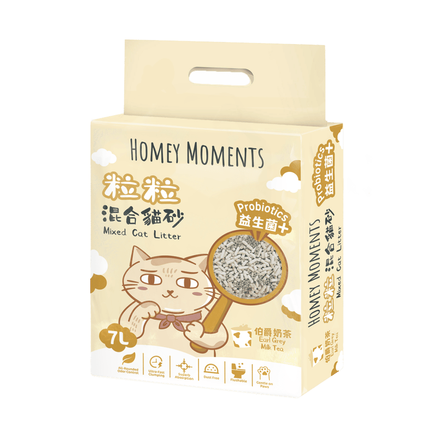 Homey Moments 益生菌活性碳粒粒 混合貓砂 (伯爵奶茶) 7L (TAHMNW08007EG) (新配方) (圖片2)