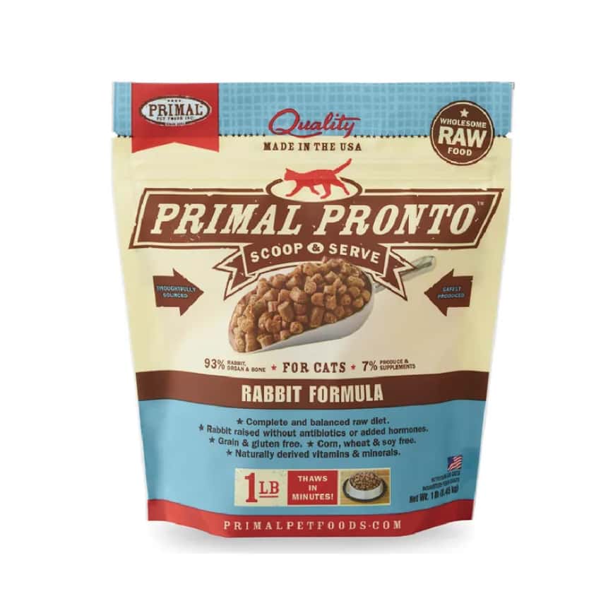 Primal 貓糧 急凍鮮肉粒系列 兔肉配方 1lb (PRFRF1) (需冷藏) (圖片2)