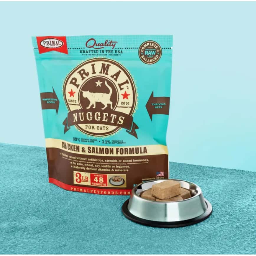 Primal 貓糧 急凍鮮肉磚系列 雞肉及三文魚配方 3lb (FCF3NG) (需冷藏) (圖片2)