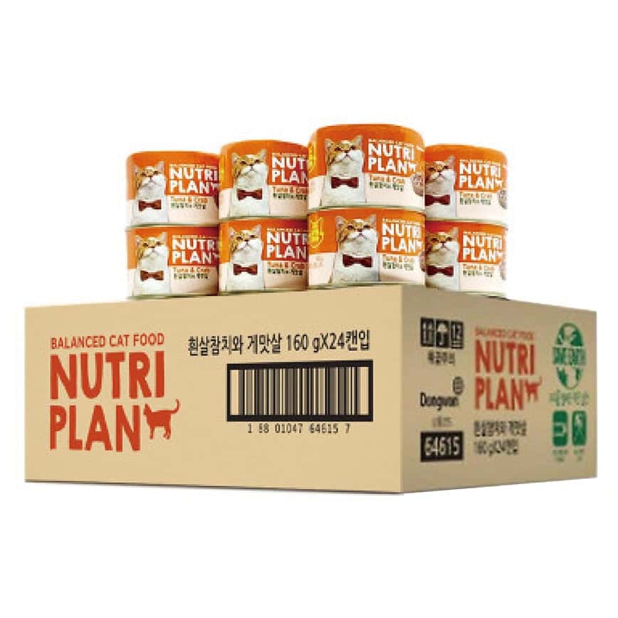 Nutriplan 貓罐頭 營養企劃 韓國低磷主食罐 蟹肉及白身吞拿魚 160g (64615) - 原箱24件 嚴選系列 (夾袋) (圖片2)