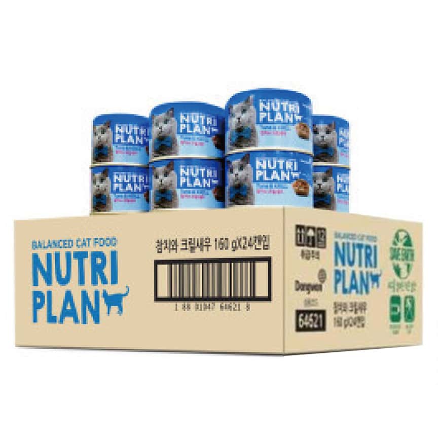 Nutriplan 貓罐頭 營養企劃 韓國低磷主食罐 磷蝦及白身吞拿魚 160g (64621) - 原箱24件 (夾袋) (圖片2)