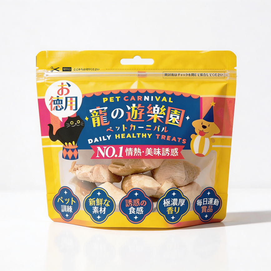 寵之遊樂園 凍乾 貓零食 狗零食 雞肉切塊 5粒 歡樂裝 (圖片2)