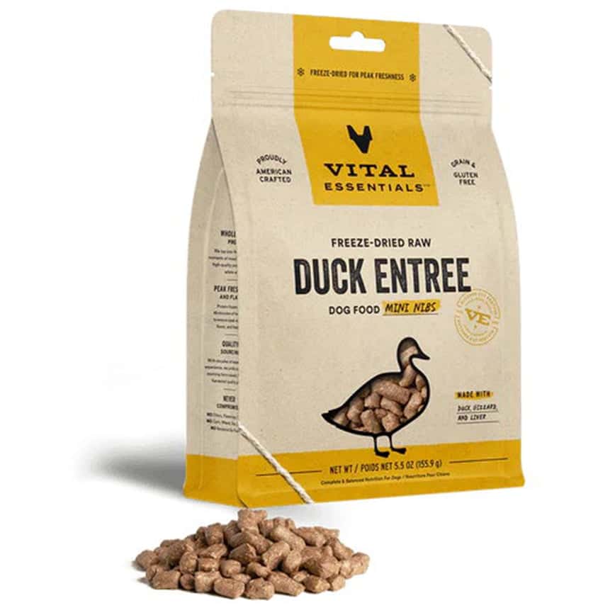 VITAL ESSENTIALS 狗糧 凍乾脫水生肉糧 迷你肉粒 鴨肉 25oz (680108) (圖片2)