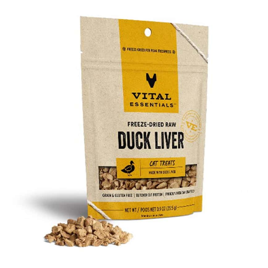 VITAL ESSENTIALS 凍乾貓零食 鴨肝粒 0.9oz (694044) (圖片2)