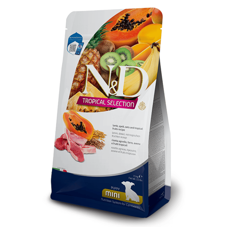 Farmina N&D 狗糧 Tropical 天然熱帶水果系列 小型幼犬配方 木瓜+羊 1.5kg (NTDP015) (圖片2)