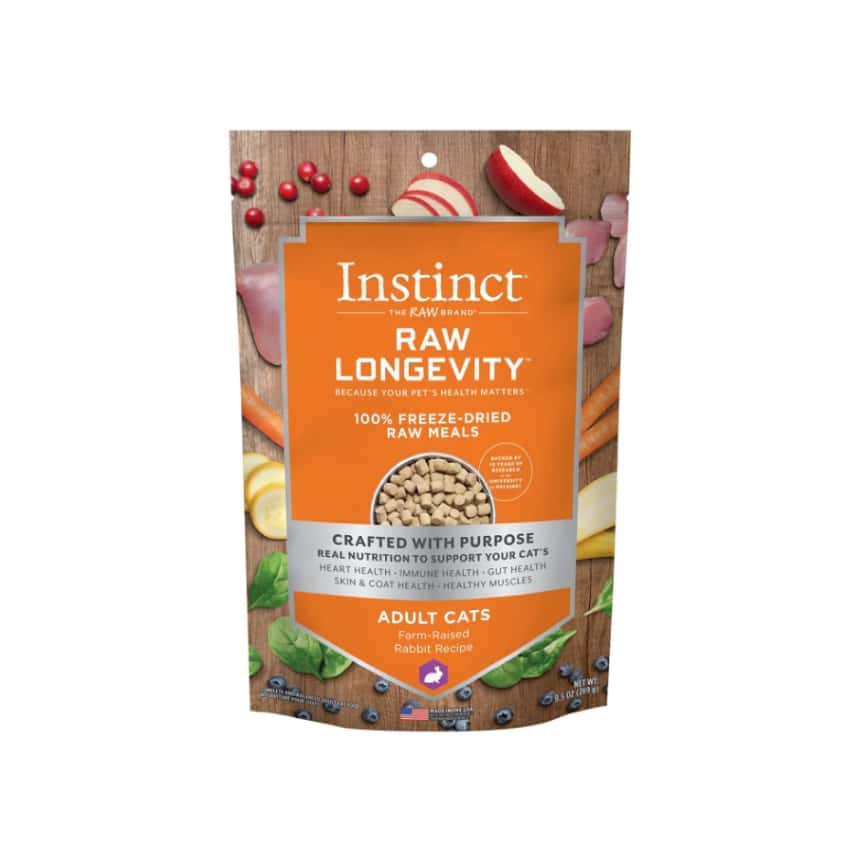 Instinct 貓糧 本能 貓糧 無穀物凍乾成貓生肉主食糧 兔肉 9.5oz (621522) (圖片2)
