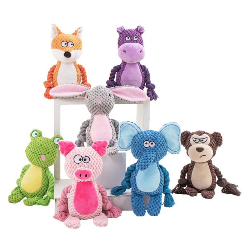 HelloDOG 玩具嚴選 綿繩可愛動物園 1件 (隨機款) (圖片2)