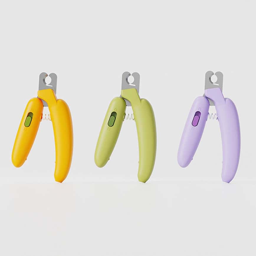 貓狗安全指甲鉗 寵物指甲剪 香蕉造型 (顏色隨機) (圖片2)