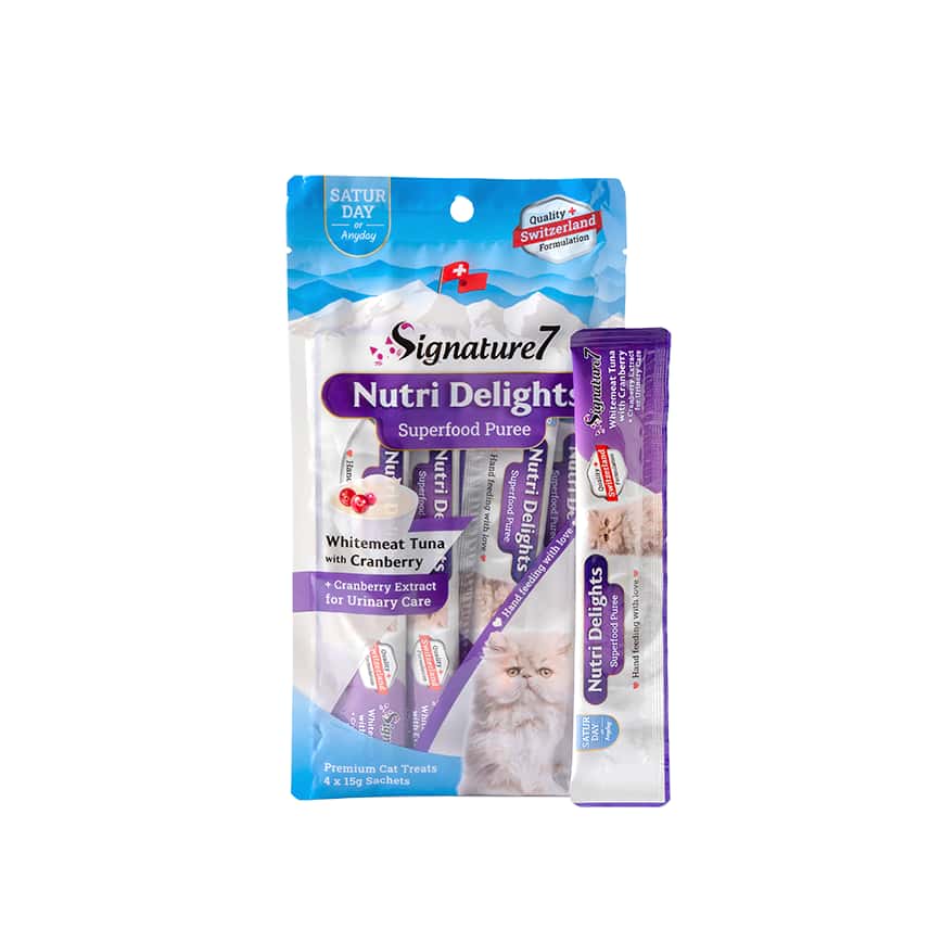 Signature7 營養肉泥唧唧醬 星期六 白肉吞拿魚+蔓越莓 一包唧唧醬: 4 X 15G (S7-081818) (圖片2)
