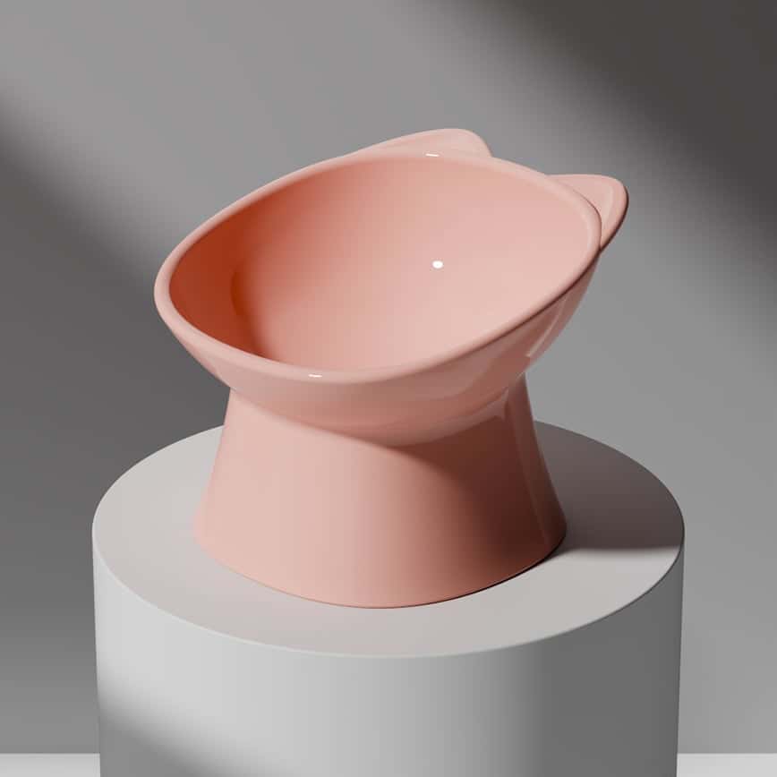 護頸防打翻 高腳寵物碗貓碗 (顏色隨機) (圖片2)