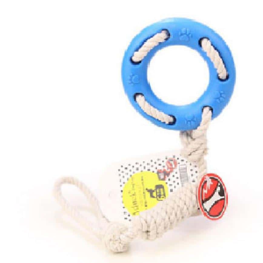 Aduck 大環刺球繩磨牙狗狗訓練玩具 (藍) (圖片2)