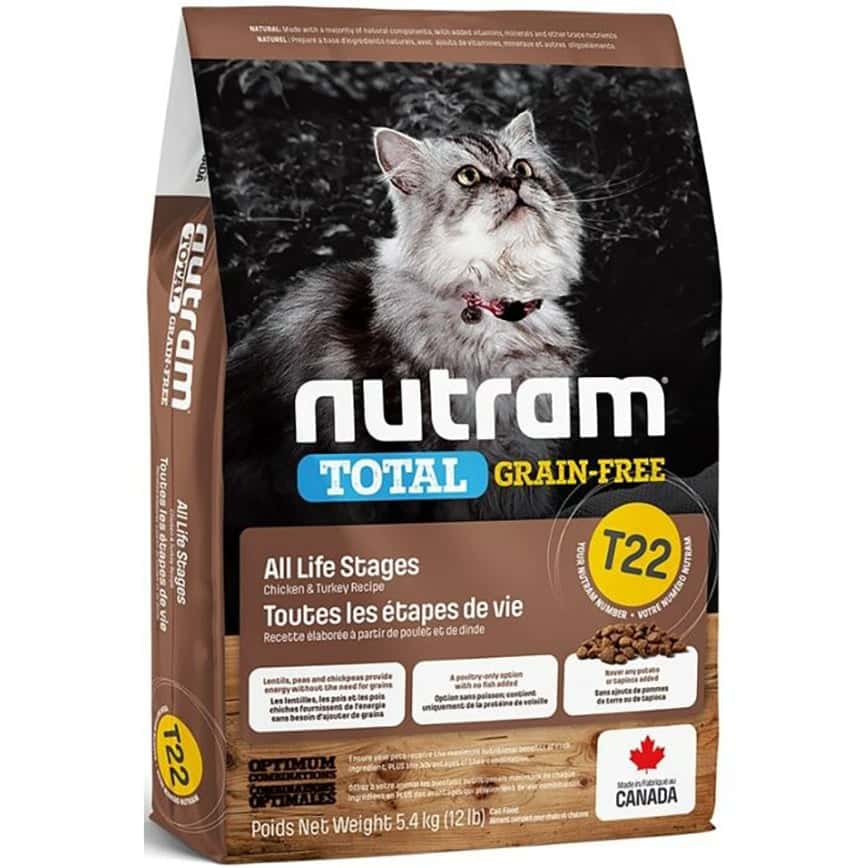 nutram紐頓 無薯無穀糧全貓糧 雞及火雞 Turkey & Chicken T22 2kg (NT-T22-2K) (圖片2)