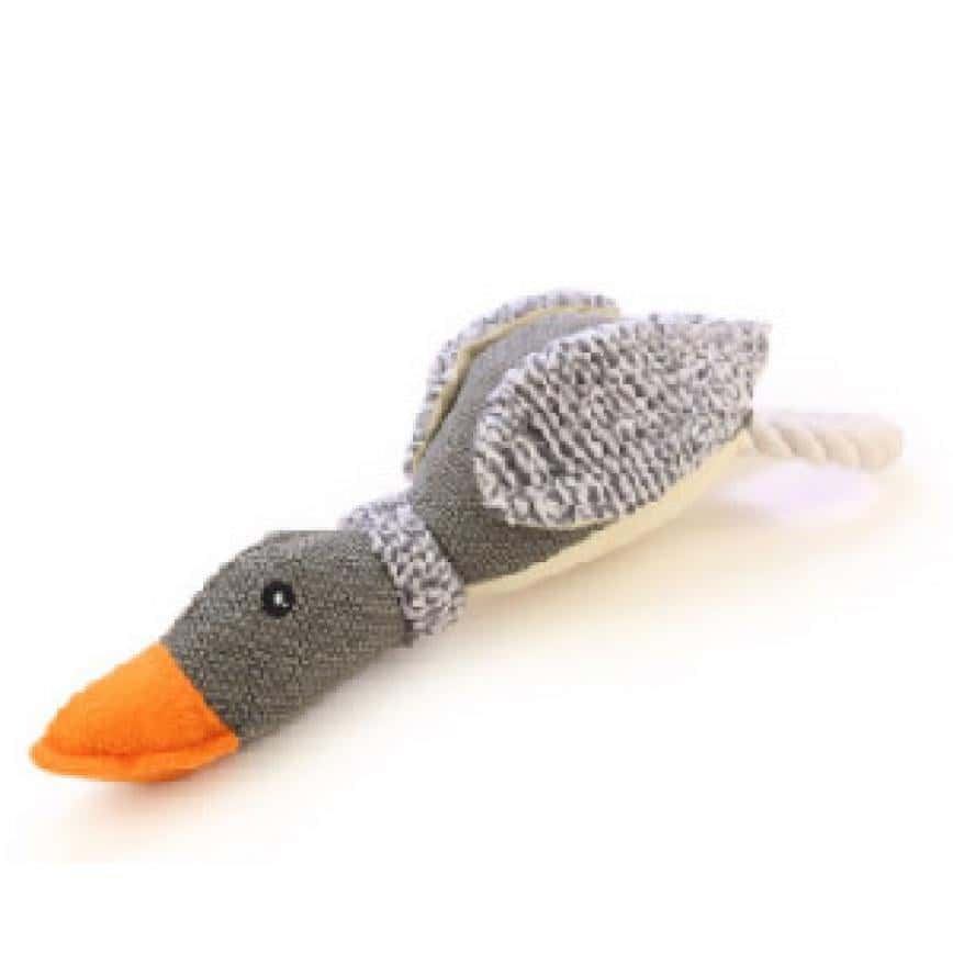Aduck 玩具嚴選 狗狗益智磨牙耐咬潔齒訓練玩具 毛絨麻布鴨 (圖片2)