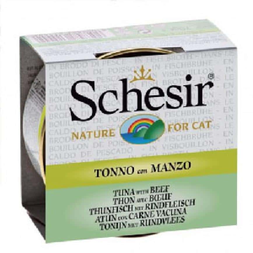 Schesir 湯煮貓罐頭 吞拿魚及牛肉飯 70g (圖片2)