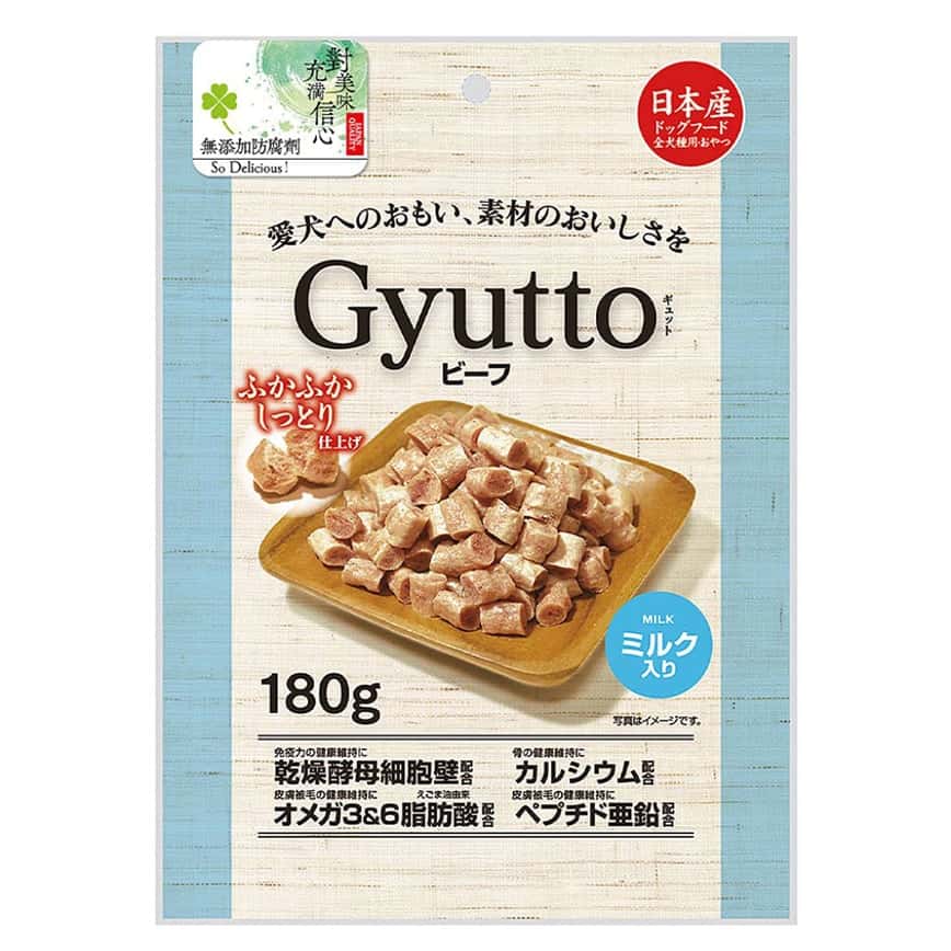 日本Q-Pet 狗小食 和牛+牛奶切粒 180g (KQ003) (圖片2)
