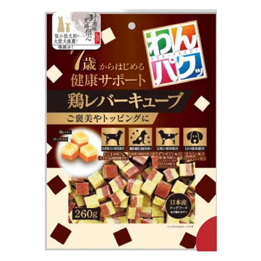 日本Q-Pet 狗小食 WanPaku 關節/老犬肉粒 260g (KQ2106) (圖片2)