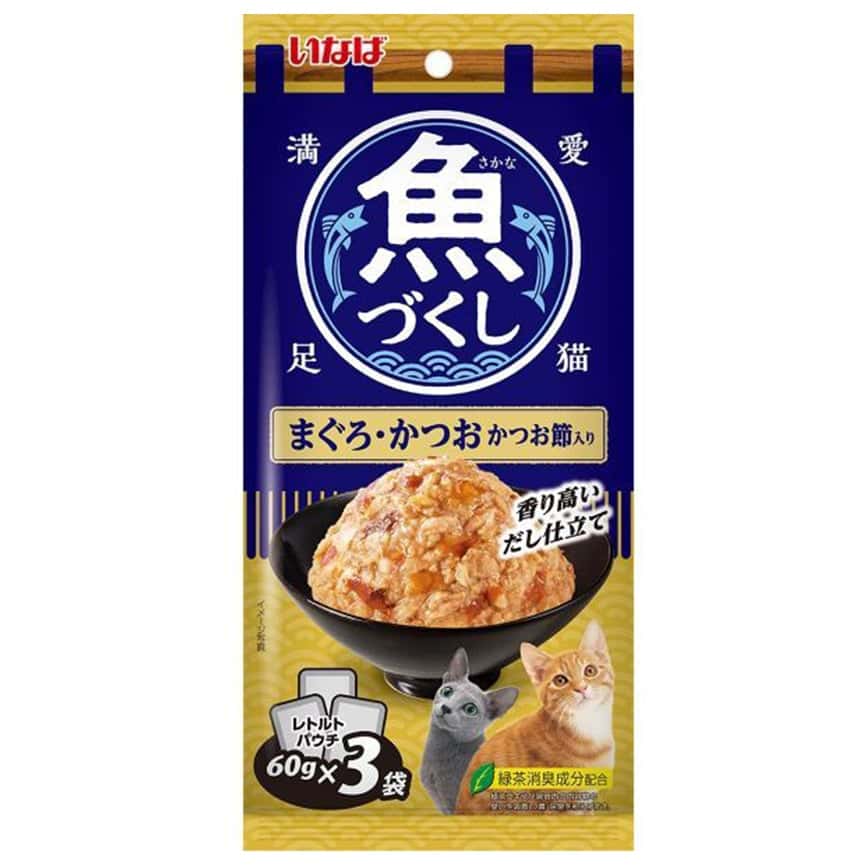 CIAO 袋裝貓濕糧 日本 INABA 魚盛 吞拿魚+鰹魚+木魚 60g×3袋 (TCR-174) (圖片2)