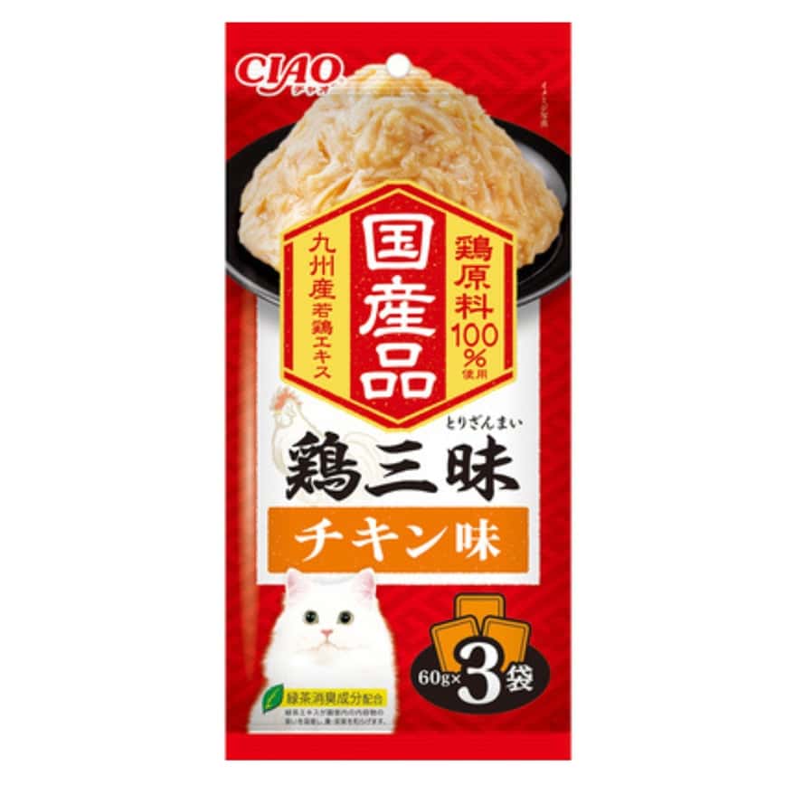 CIAO 貓濕糧 日本 INABA 雞三味 雞肉味 60g×3袋 (IC-531) (圖片2)