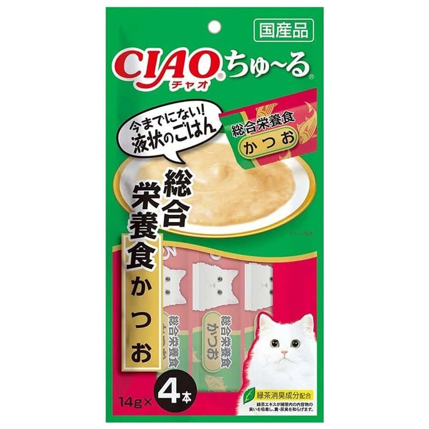 CIAO 貓零食 綜合營養食 鰹魚醬 14g×4 (SC-158) (圖片2)