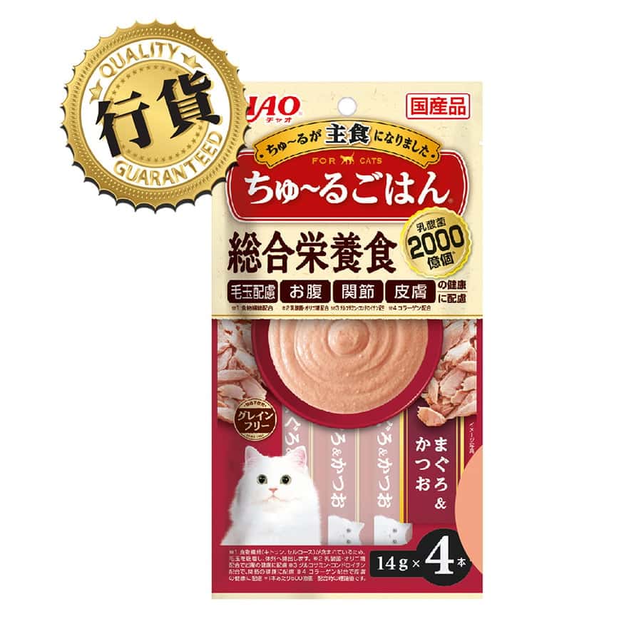 CIAO 貓零食 綜合營養主食 吞拿魚+鰹魚 14g×4 (SC-466) (圖片2)