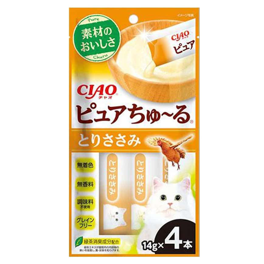 CIAO 貓零食 Pure超奴醬 雞肉 14g×4 (TSC-214) (圖片2)