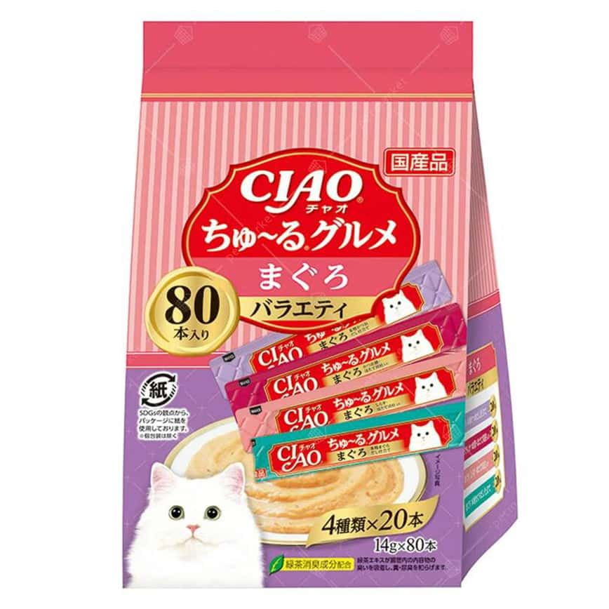 CIAO 貓零食 超奴PARTY MIX 吞拿魚醬 14g×80 (SC-451) (圖片2)