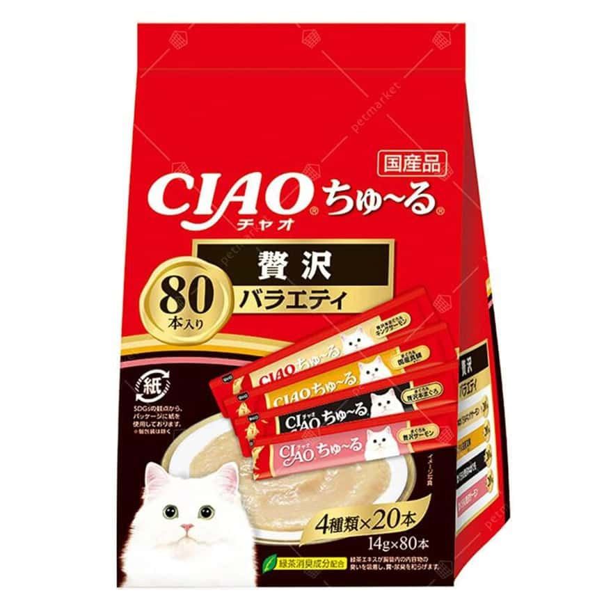 CIAO 貓零食 超奴PARTY MIX 奢華超奴醬 14g×80 (SC-453) (圖片2)