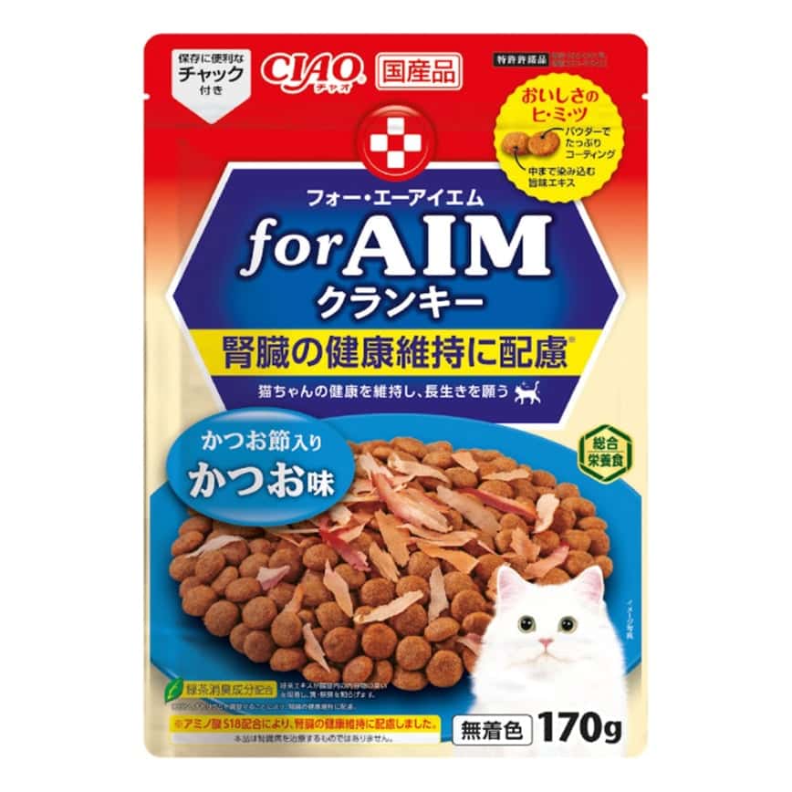 CIAO 貓糧 AIM夾心乾糧 木魚片+鰹魚味 170g (CA-42) (圖片2)