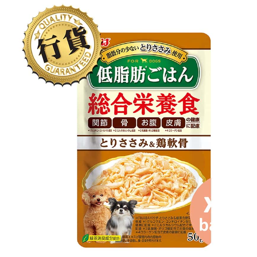 CIAO 狗濕糧 日本INABA綜合營養軟包 雞肉+雞軟骨 50g (QDR-133) (圖片2)