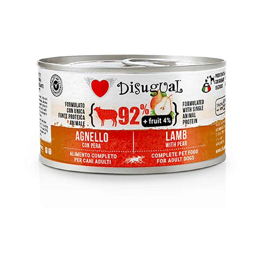 Disugual 意極鮮 狗罐頭 狗主食罐 92%鮮肉 無穀物羊肉及梨 150g (FRUT101) | 意大利製造 (圖片2)